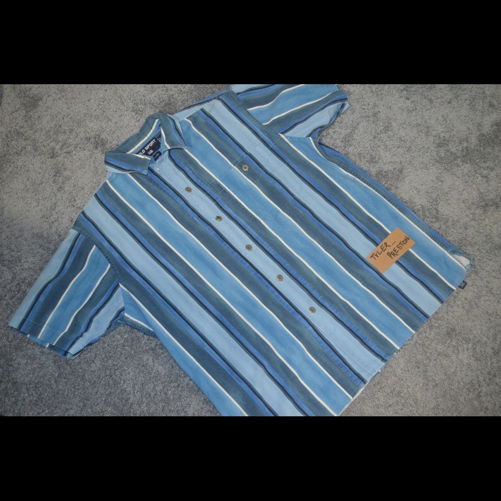 VTG Ralph Lauren Polo Sport Button Short Sleeve M